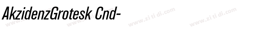 AkzidenzGrotesk Cnd字体转换